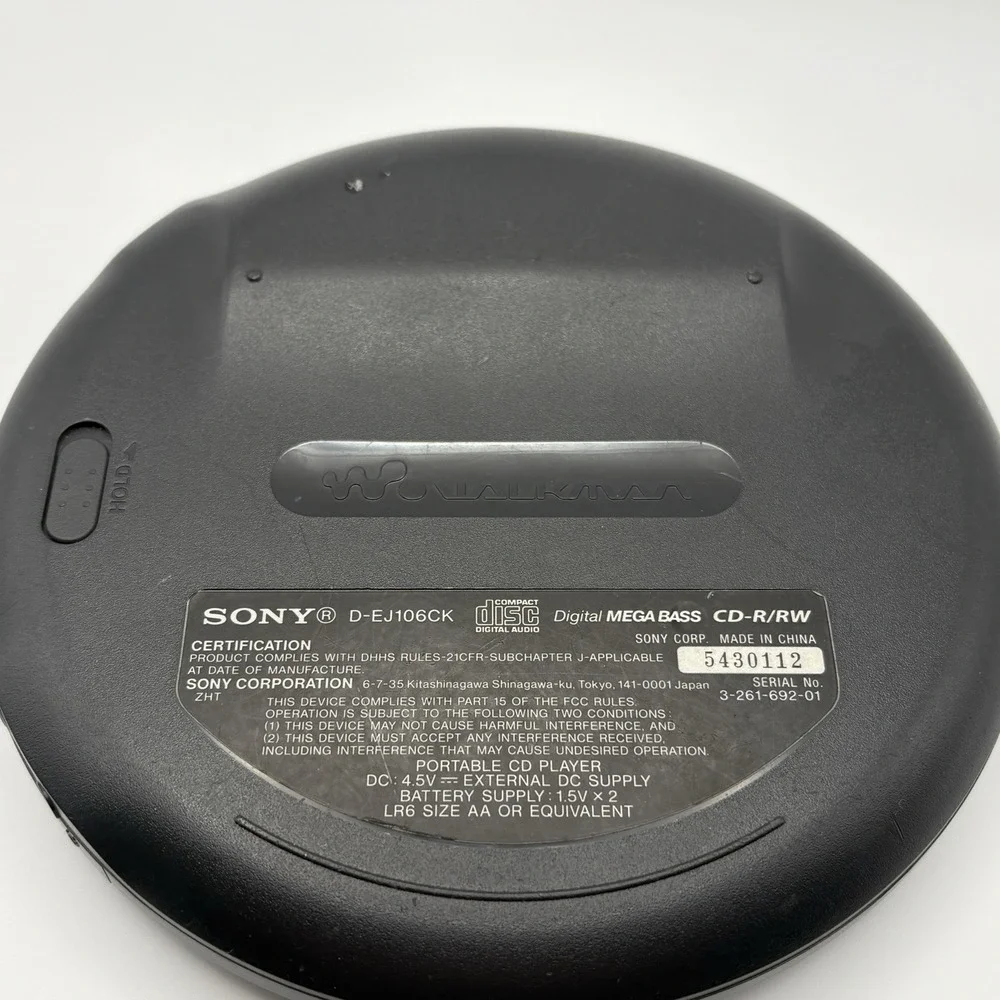 Sony Walkman D-EJ106CK Portable CD Player G-Protection Tested Works